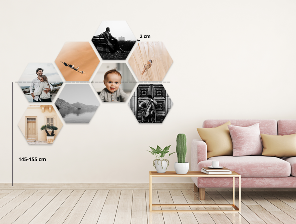 hexagon-wanddecoratie-ophangen-fotomuur