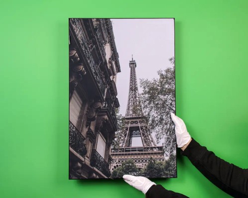 Acoustic Wall Art op een groene muur