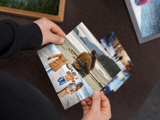 Fotoabzüge am Strand