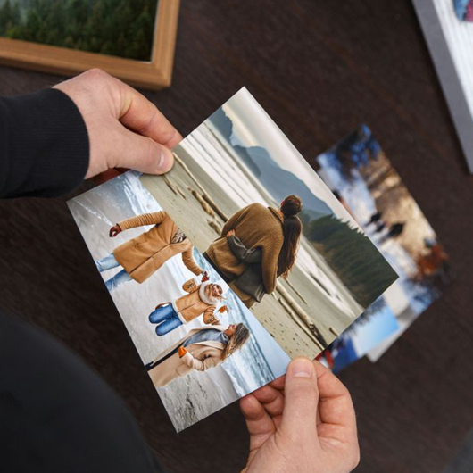 Fotoabzüge am Strand