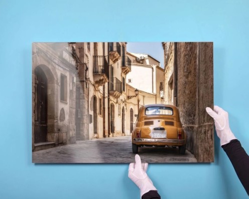 Foto achter Plexiglas