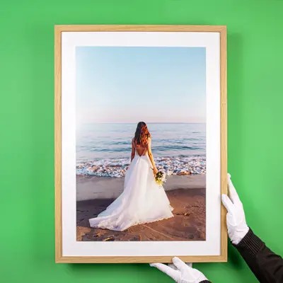 Framed print with passe-partout