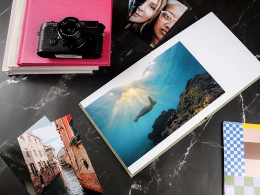 Stimmungsbild von Leinen-Fotoalben