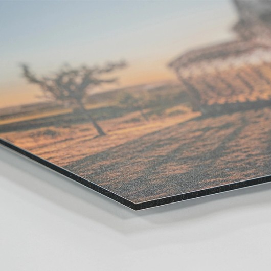 Reisfoto op aluminium dibond