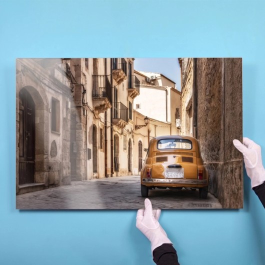 Foto achter plexiglas