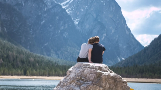 vakantiefoto op rots