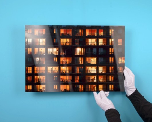 Voorbeeld Chromaluxe print aan de muur