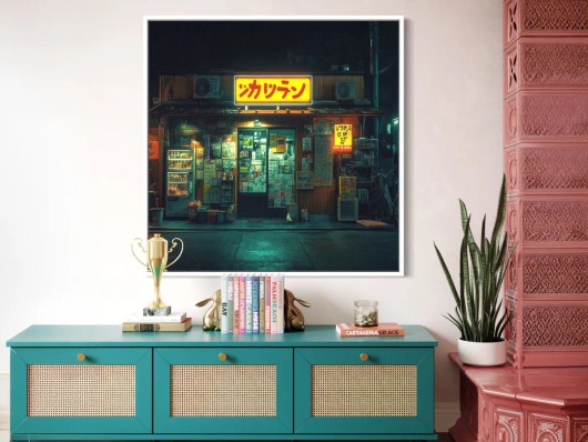 Print behind acrylic glass