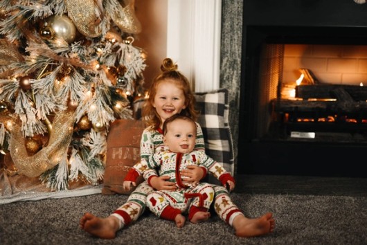 Kinder-Weihnachtsfoto