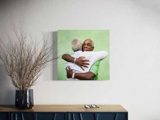 Photo Block an der Wand