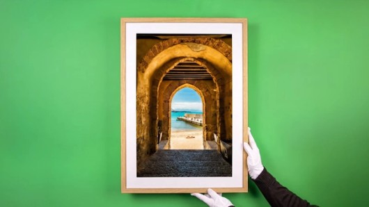 Photo encadrée avec passe-partout
