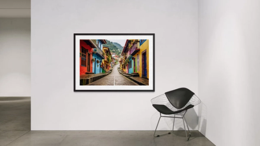 Framed photo in museum