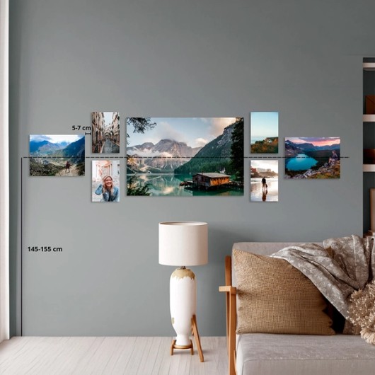 créer une composition photo sur le mur