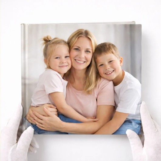 A high-quality hardback photo album for Mother's Day