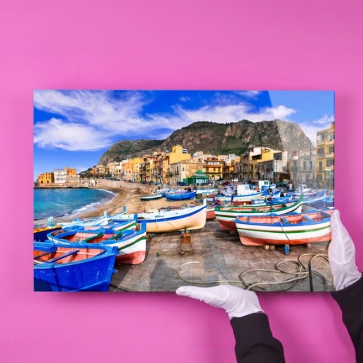 Foto achter plexiglas glossy zand