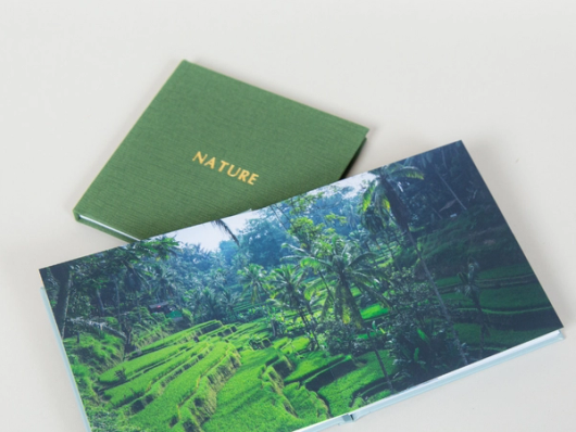 Duurzaam fotoboek rijstvelden