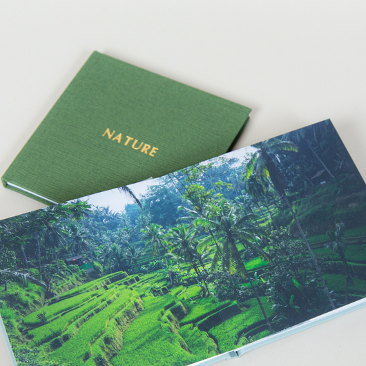 Duurzaam fotoboek rijstvelden