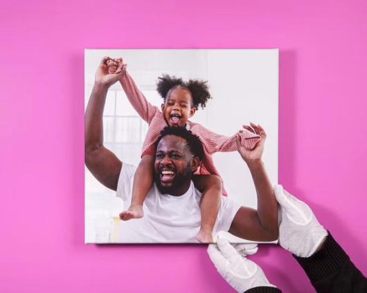 Foto op canvas vader en dochter