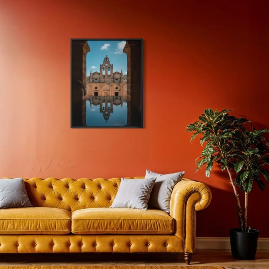 Framed photo as wall decoration