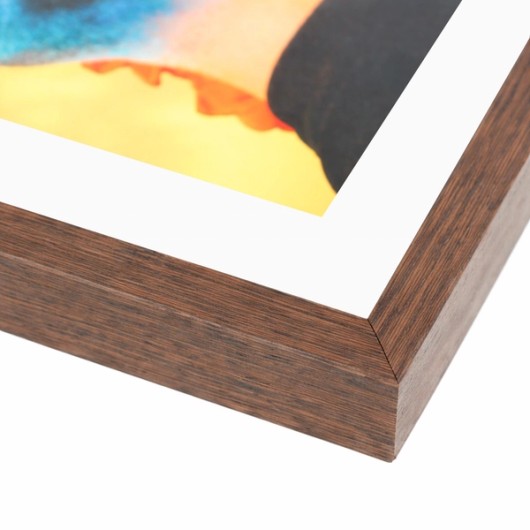 Donker bruine lijst met witte passe-partout