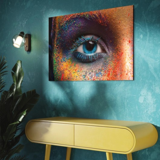 Foto achter plexiglas afgebeeld in interieur