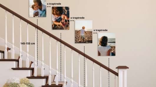 Accrocher une décoration murale au-dessus de l’escalier