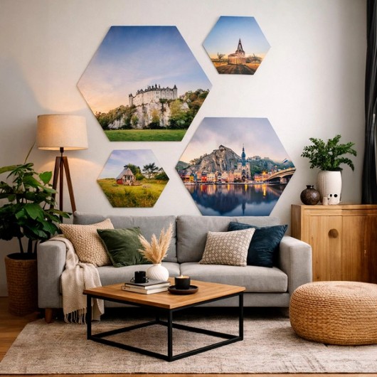 Hexagon fotowand