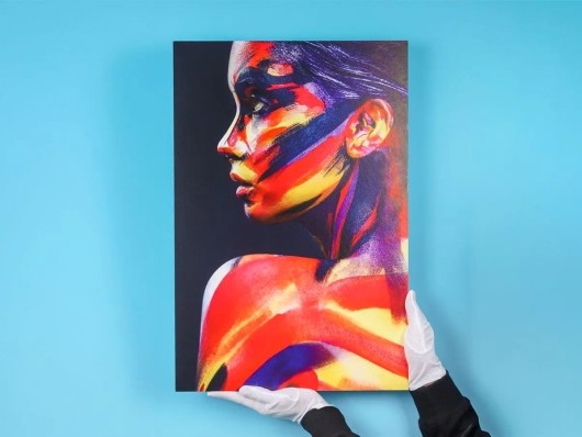 Fine Art print op aluminium dibond met matte finish en zichtbare papierstructuur