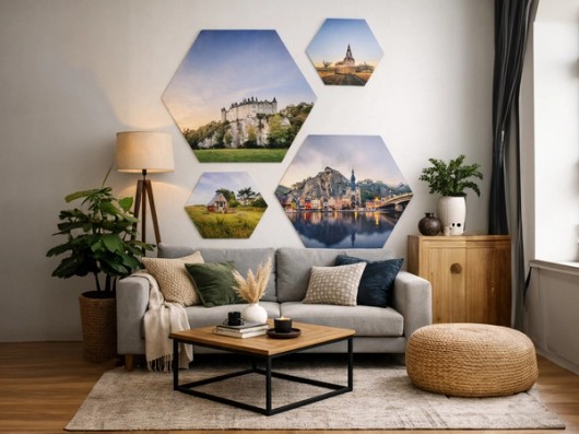 Hexagon im Interieur