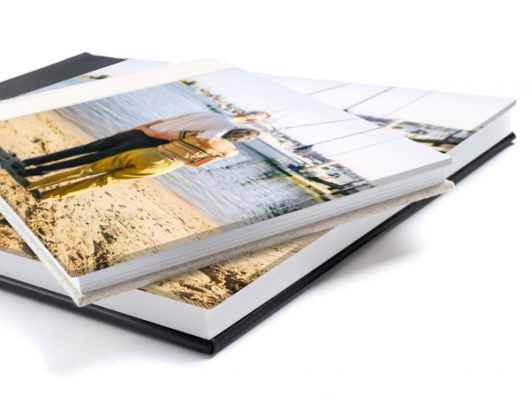 Fotoboek met water en strand