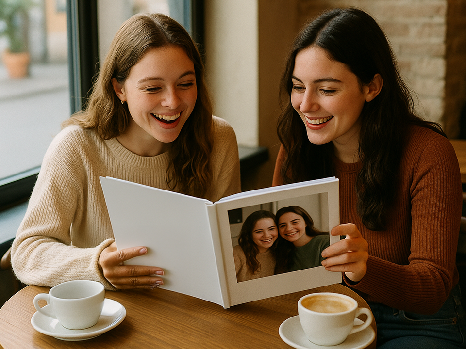 Girls in café fotoboek | Profotonet